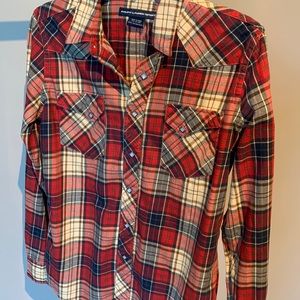 Plaid button down shirt